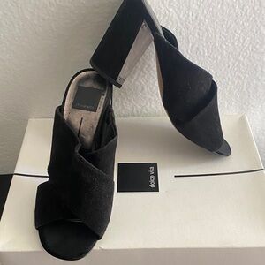 Dolce Vita Black Suede Heeled Sandals